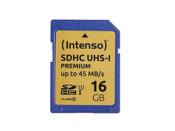 Intenso Premium - Flashminnekort - 16 GB - UHS Class 1 / Class10 - SDHC UHS-I