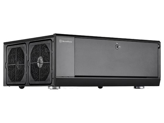 SilverStone Grandia GD10 - Tower - ATX - ingen strømforsyning (ATX / PS/2) - svart - USB/lyd
