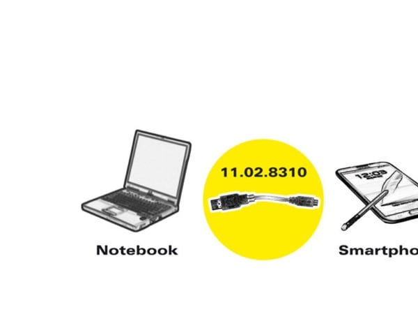 ROLINE 11.02.8310, 0,15 m, Micro-USB B, USB A, USB 2.0, Hankjønn/hankjønn, Sort
