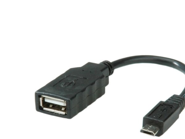 Roline USB-kaapeli USB 2.0 USB Micro B uros, USB A naaras 0,15 m musta suojattu 11.02.8311