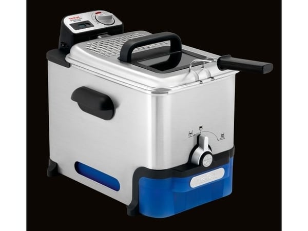 Tefal FR 8040 - deep fryer - Oleoclean Pro Inox & Design, 3,5 L, 1,2 kg, Black / Stainless Steel, 2300 W, 348 mm