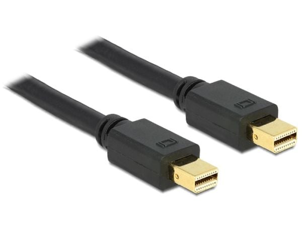 Delock - DisplayPort-kabel - Mini DisplayPort (hann) til Mini DisplayPort (hann) - 1 m - svart