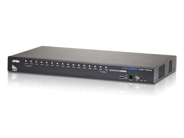 ATEN CS17916 - KVM / lyd / USB-svitsj - 16 x KVM/lyd/USB - 1 lokalbruker - stasjonær, rackmonterbar