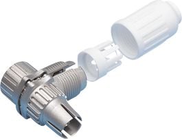 Triax - Antenniliitin - IEC-liitäntä (naaras) - koaksiaali - 90° liitin