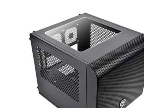 Thermaltake Core V1 - Tower - mini-ITX - sidepanel med vindu - ingen strømforsyning - svart - USB/lyd