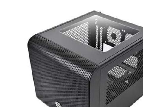Thermaltake Core V1 - Tower - mini-ITX - sidepanel med vindu - ingen strømforsyning - svart - USB/lyd