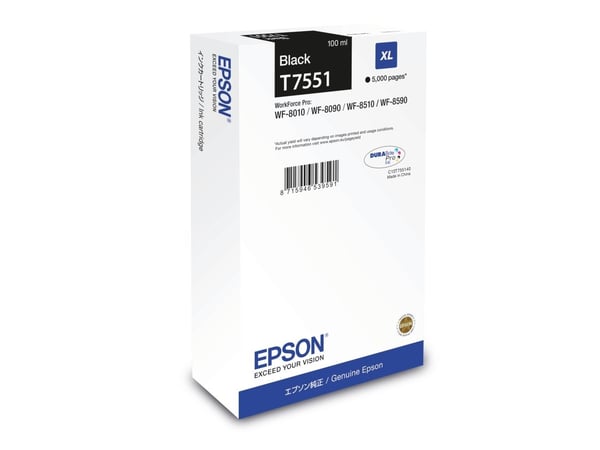 Epson Ink Cartridge XL Black, Väriainepohjainen muste, 1 kpl