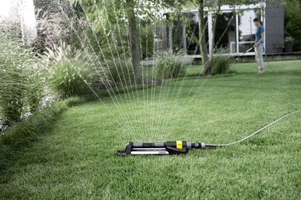 Kärcher OS 5.320 SV, Oscillerende sprinkler, 320 m², 4 stang, Sort, Gult