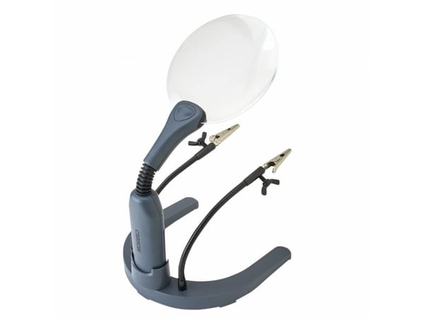 Carson HelpingHands Magnifier, AA, 149,9 mm, 144,8 mm, 203,2 mm, 235 g, Grå, Gjennomsiktig