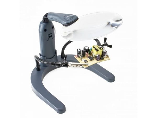 Carson HelpingHands Magnifier, AA, 149,9 mm, 144,8 mm, 203,2 mm, 235 g, Grå, Gjennomsiktig