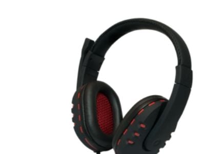 LogiLink HS0033, Koblet med ledninger (ikke trådløs), Samtaler/musikk, 20 - 20000 Hz, 365 g, Hodesett, Sort, Rød
