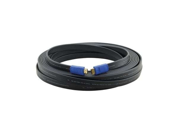 Kramer C-HM/HM/FLAT/ETH Series C-HM/HM/FLAT/ETH-50 - HDMI-kabel med Ethernet - HDMI hann til HDMI hann - 15.2 m - dobbeltisolert - flat