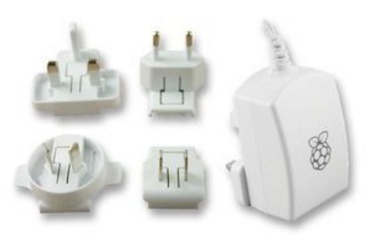 Raspberry Pi T5875DV - Strömadapter - 13 Watt - 2.5 A (mikro-USB typ B) - vit