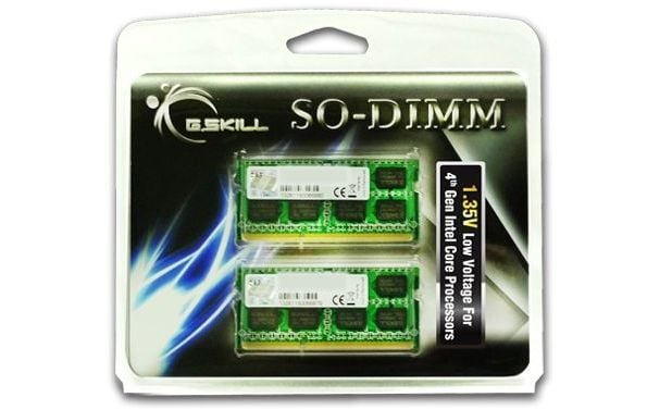 G.Skill 16GB DDR3-1600, 16 GB, 2 x 8 GB, DDR3, 1600 MHz, 204-pin SO-DIMM