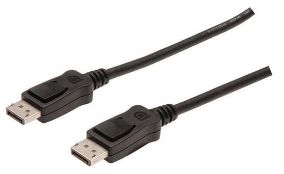 DIGITUS - DisplayPort-kabel - DisplayPort (hann) til DisplayPort (hann) - 2 m - låst, formstøpt - svart