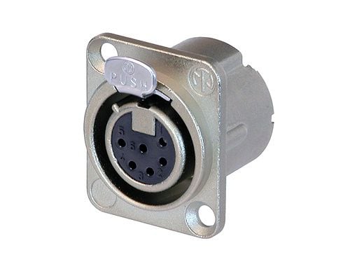 Neutrik NC6FD-LX, XLR, Sølv, Polyamid, Stål, Sølv/nikkel, IP40, 50 V