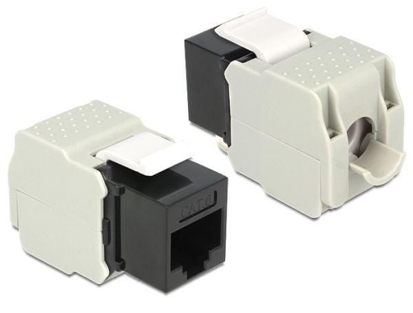 Delock - Modulinnlegg - CAT 6 - UTP - RJ-45 - svart