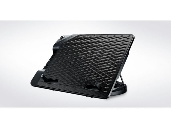 Cooler Master Notepal ERGOSTAND III - Notebookstativ - med 4-porters USB-hub, kjølevifte - 230 mm - svart