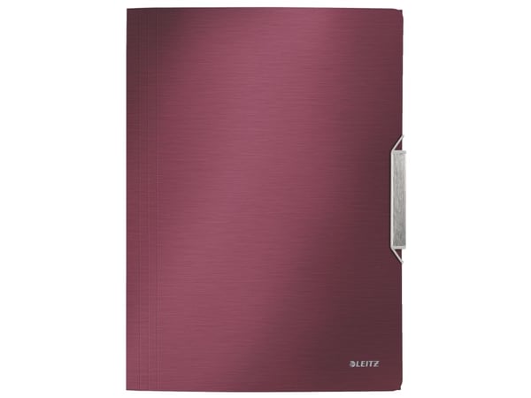 Leitz Läppäkansio Style PP A4, A4, Polypropeeni (PP), Punainen, 150 arkkia, 80 g/m², Kuminauha