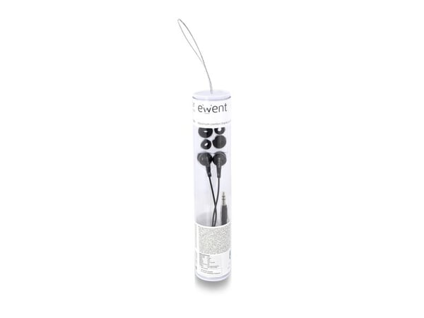 Ewent EW3584, Koblet med ledninger (ikke trådløs), 20 - 20000 Hz, Musikk, Hodetelefoner, Sort