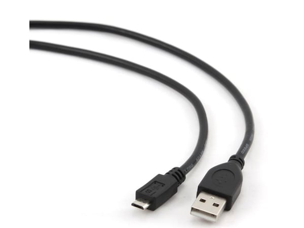Cablexpert - USB-kaapeli - Micro-USB tyyppi B (uros) - USB (uros) - 3 m - muotoiltu - musta