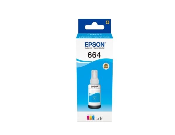 Epson T6642, Alkuperäinen, Syaani, Epson L100/L110/L200/L300/L355/L550, Indonesia, 1 kpl, 62 mm