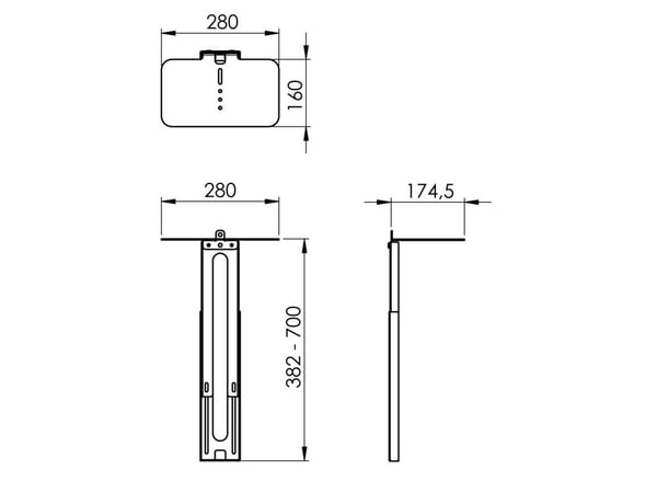 Vogel's PVA 5070 - Monteringskomponent (holder) - for videokonferansesystem - svart