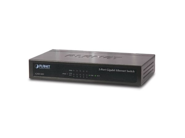 PLANET GSD-503 - Switch - 5 x 10/100/1000 - stasjonær