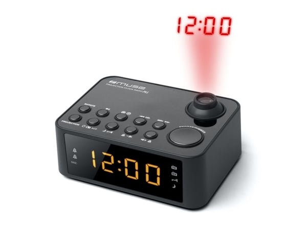 Muse M-178P, Kello, Digitaalinen, FM, MW, Automaattinen skannaus, Automaattinen säilytys, LED, 2,29 cm (0.9")