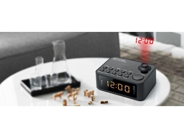 Muse M-178P, Kello, Digitaalinen, FM, MW, Automaattinen skannaus, Automaattinen säilytys, LED, 2,29 cm (0.9")