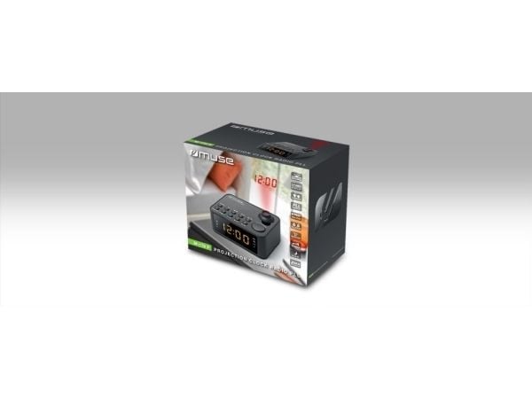 Muse M-178P, Kello, Digitaalinen, FM, MW, Automaattinen skannaus, Automaattinen säilytys, LED, 2,29 cm (0.9")