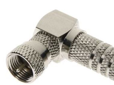 Schwaiger FSTWI7002 531, F-typ, 90°, Silver, Metall, 2 styck
