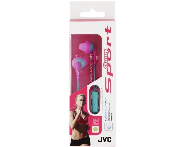 JVC HA-ENR15 Gumy Sport - Ørepropper med mikrofon - i øret - kablet - 3,5 mm jakk