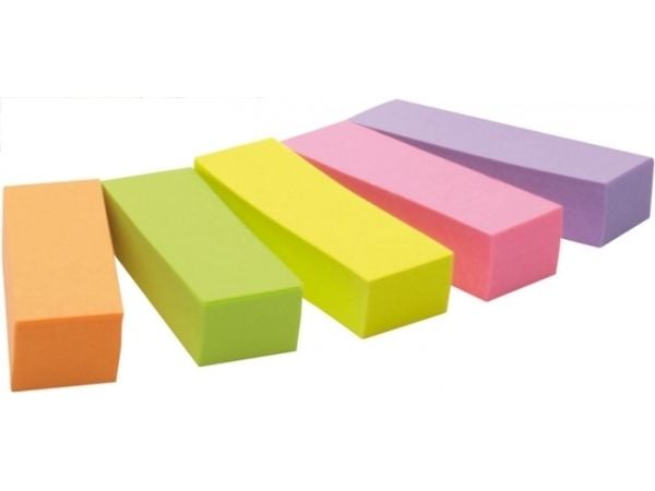 Indexflikar Post-it® 15x50 mm neonfärger (5x100 st.)