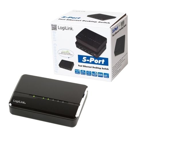 LogiLink NS0103, Uhåndtert, L2, Fast Ethernet (10/100), Full tosidig