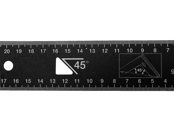 Bahco 9045-B-200, Lindefjeldvinkel, Svart, Stål, cm, MM Fiber, 1 mm, 22 cm