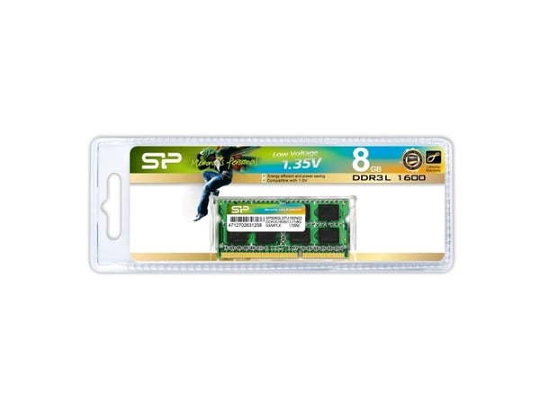 SILICON POWER - DDR3L - modul - 8 GB - SO DIMM 204-pin - 1600 MT/s / PC3L-12800 - CL11 - 1.35 V - ikke-bufret - ikke-ECC