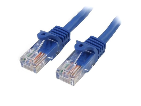 StarTech.com 2m Blue Cat5e / Cat 5 Snagless Patch Cable - Patchkabel - RJ-45 (han) til RJ-45 (han) - 2 m - UTP - CAT 5e - formet, knastfri - blå