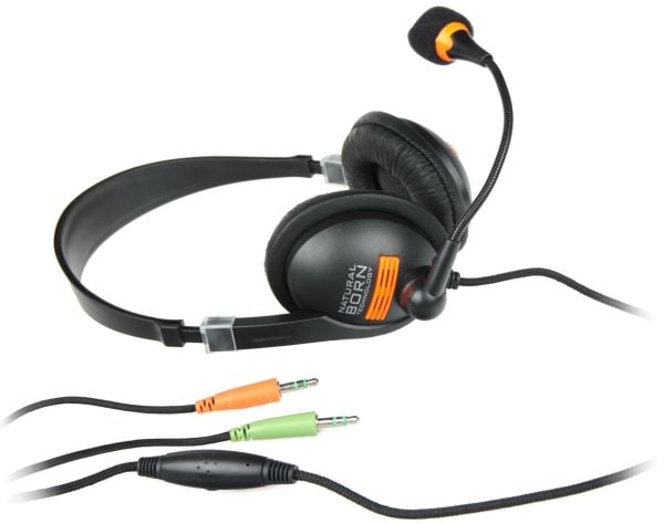 NATEC Drone, Koblet med ledninger (ikke trådløs), 50 - 30000 Hz, Samtaler/musikk, Hodesett, Sort, Oransje