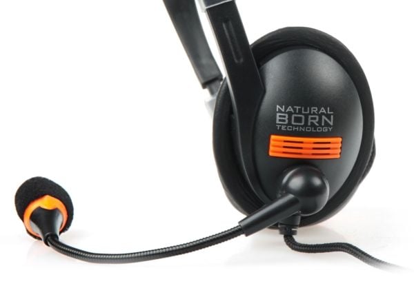 NATEC Drone, Koblet med ledninger (ikke trådløs), 50 - 30000 Hz, Samtaler/musikk, Hodesett, Sort, Oransje