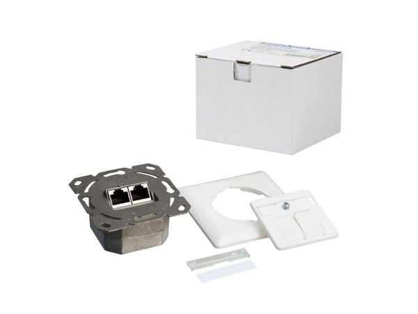 LogiLink NP0123, RJ-45, STP, 6a, Metallinen, Valkoinen, ISO/IEC 11801, TIA/EIA 568B.2-10, 80 mm