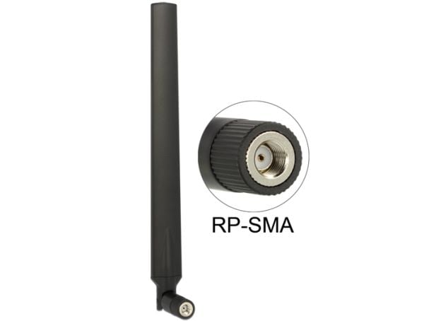 Delock - Antenne - Wi-Fi - 7 dBi (for 5 GHz), 4 dBi (for 2,4 GHz) - rundtstrålende