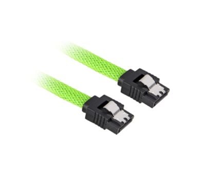 Sharkoon - SATA-kabel - Serial ATA 150/300/600 - SATA (hunn) til SATA (hunn) - 30 cm - låst - grønn