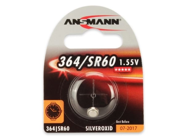 Ansmann 1516-0022, Kertakäyttöinen akku, Hopea-oksidi (S), 1,5 V, 1 kpl, 12 mAh, 3 vuosi/vuosia