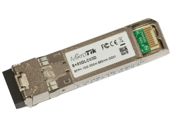 MikroTik S+85DLC03D - SFP+ transceivermodul - 10GbE - SFP+ / LC multimodus - opp til 300 m - 850 nm