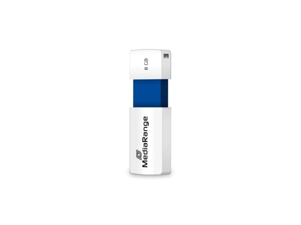 MediaRange - USB-flashstasjon - 8 GB - USB 2.0 - hvit, blå