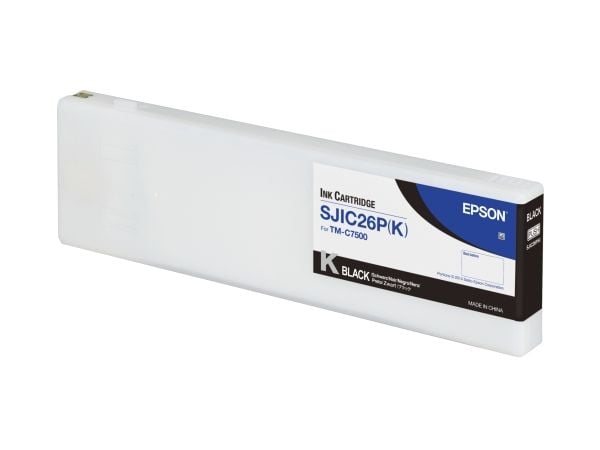 Epson SJIC26P(K): Ink cartridge for ColorWorks C7500 (Black), Musta, Väriainepohjainen muste, 295,2 ml, 1 kpl
