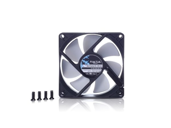 Fractal Design Silent Series R3 - Kabinettvifte - 80 mm - svart, hvit