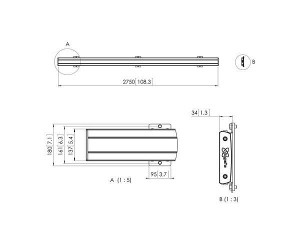 Vogel's Professional Connect-it PFB 3427 - Monteringskomponent (grensesnittsstang) - for videovegg - sølv