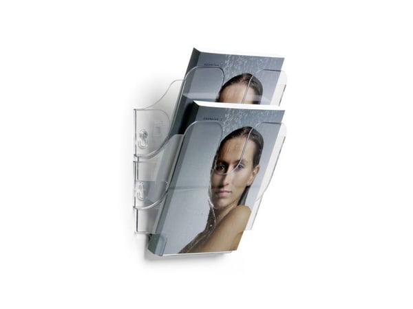Durable FLEXIPLUS, 2 hyllyä, Läpinäkyvä, A5, 180 mm, 105 mm, 250 mm